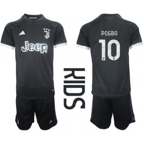 Juventus Paul Pogba #10 kläder Barn 2023-24 Tredje Tröja Kortärmad (+ korta byxor)